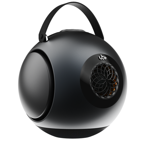UB+ S1 Circle Bluetooth speaker - lightweight and powerful with immersive 360° sound, showcasing compact design and innovative technology