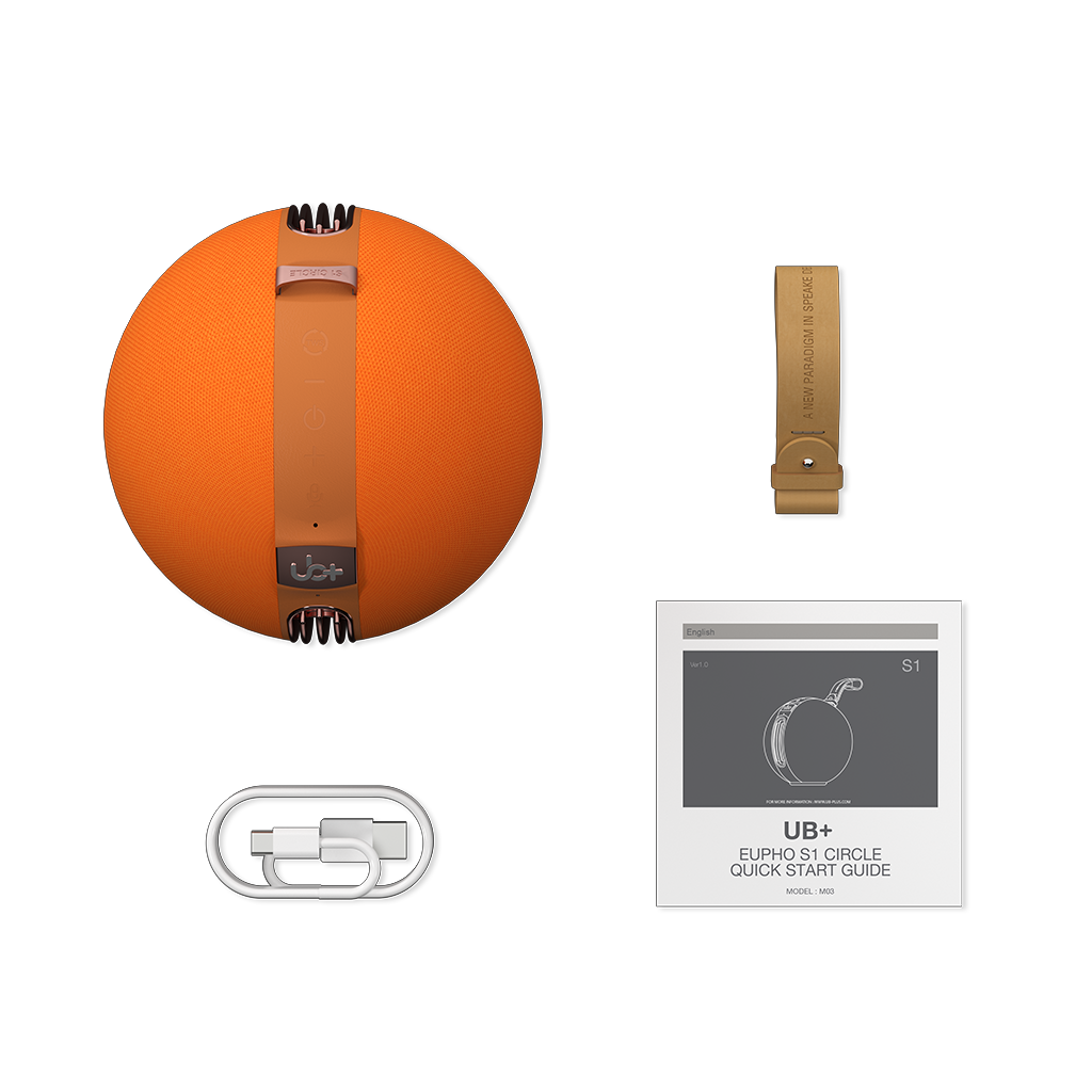 UB+ S1 Circle AudioBall compact portable bluetooth speaker with accessories