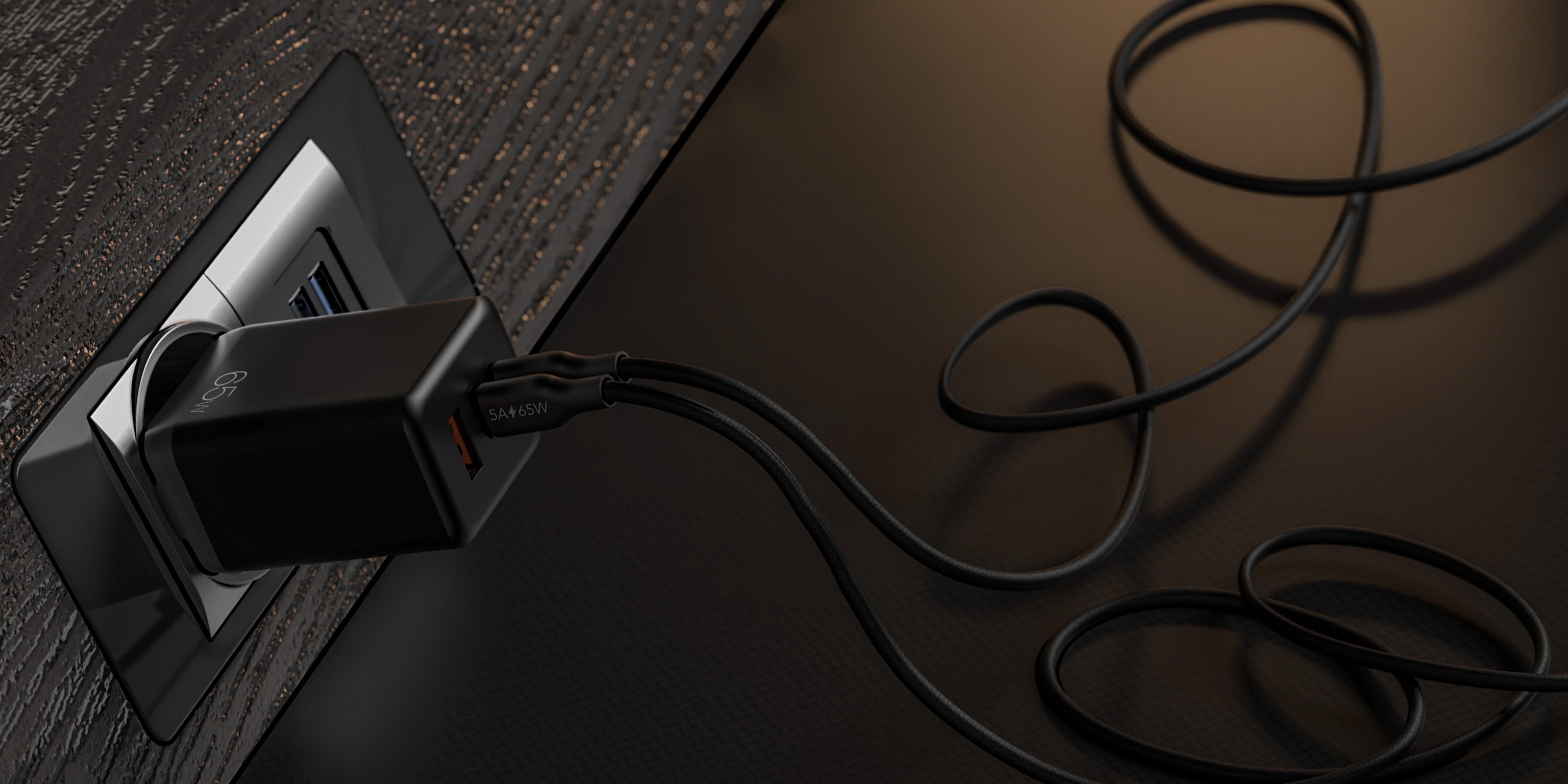 65W multi-port USB fast charger