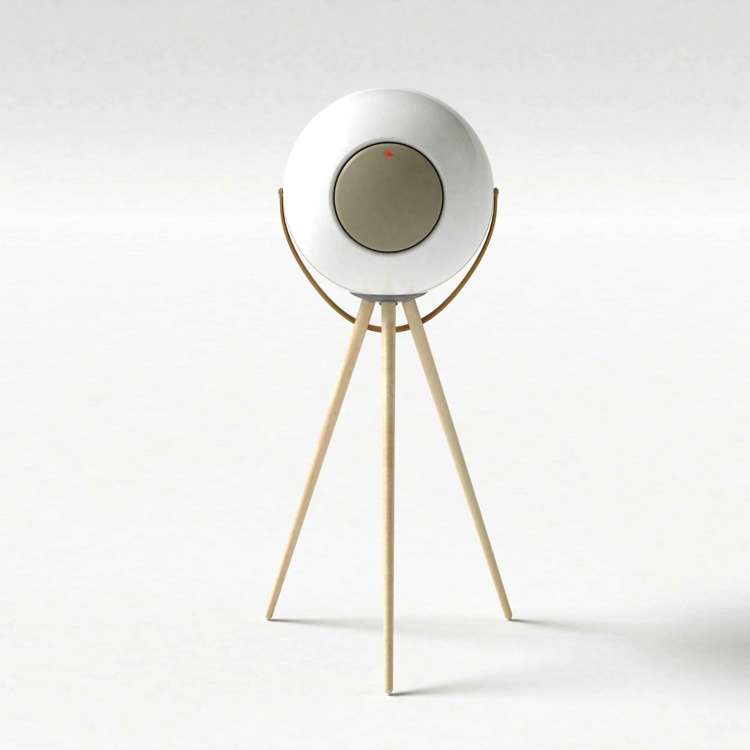 ub plus s2 alphorn round portable bluetooth speaker on a tripod stand