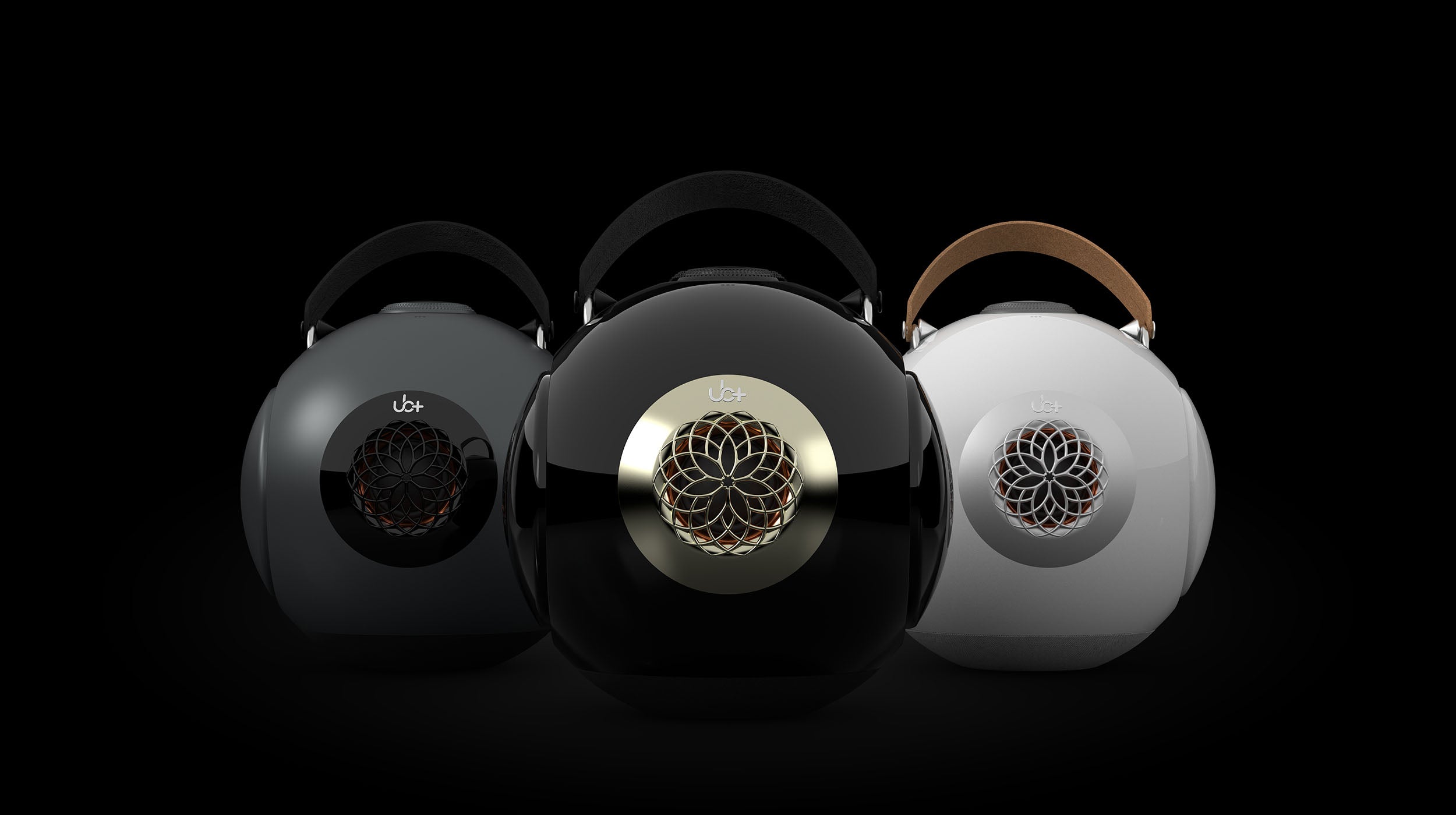 UB+ dB1 doubleBASS lineup sphere-shaped portable bluetooth speakers in three colors