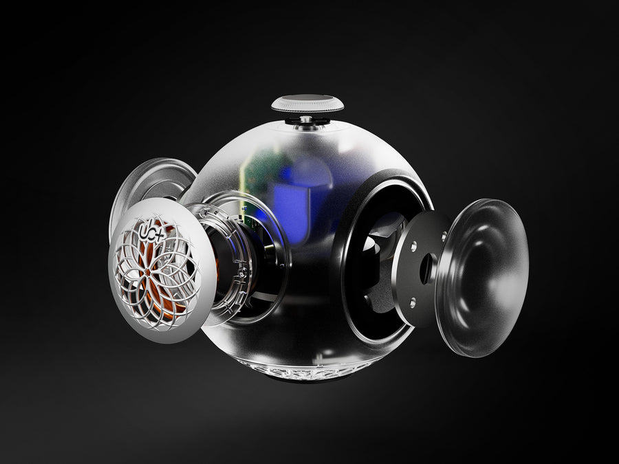 UB+ DBMini round portable wireless  bluetooth speaker technical inside 