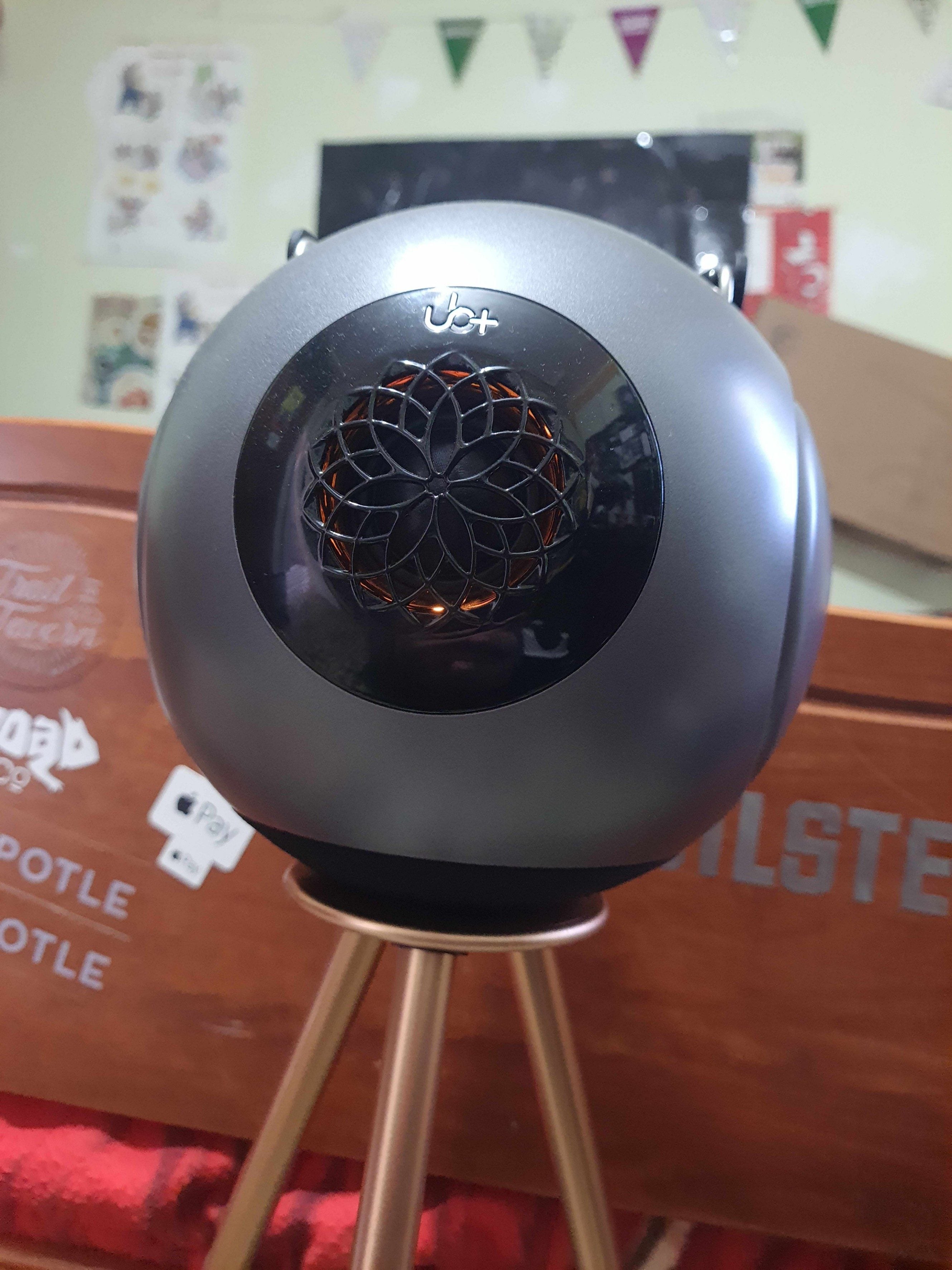 UB+ DB1 Doublebass round portable bluetooth speaker on a Tripod Stand